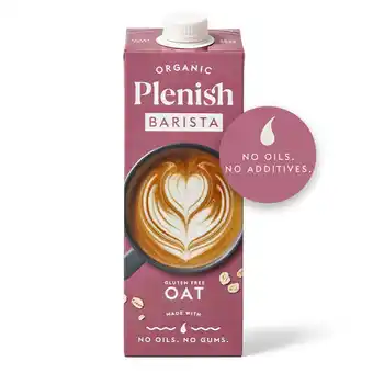 Morrisons Plenish Organic Gluten Free Oat Barista Milk offer