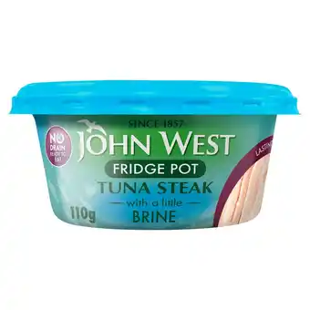 Morrisons John West No Drain Fridge Pot Tuna Steak In Brine (110g) offer