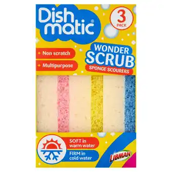 Morrisons Dishmatic Wonder Scrub Sponge Scourers offer