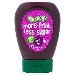 Morrisons Hartley's More Fruit, Less Sugar Blackcurrant Squeezy Jam 320g offer