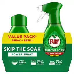 Morrisons Fairy Skip The Soak Power Spray Lemon 1000ml offer