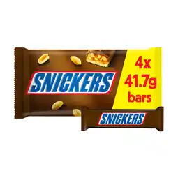 Asda Snickers Bars 4 x 41.7g (166.8g) offer