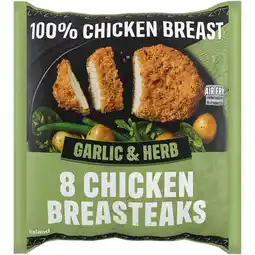 Iceland Iceland 8 Garlic and Herb Chicken Breasteaks 680g offer