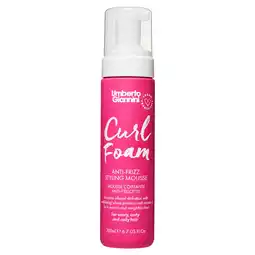 Sainsbury's Umberto Giannini Curl Foam Anti Frizz Styling Mousse 200ml offer