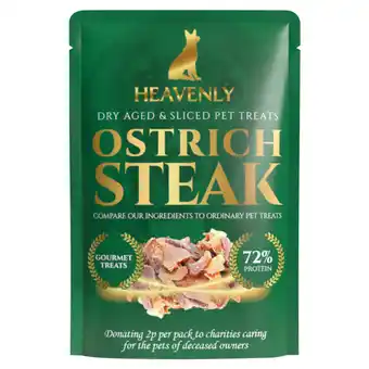 Sainsbury's Heavenly Ostrich Steak Dry Aged & Sliced Pet Dog Treats 25g offer