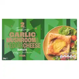 Asda ASDA 2 Garlic Mushroom & Cheddar Cheese Tartlets 214g offer