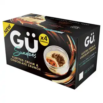 Asda GU Clotted Cream & Chocolate Crunch Sundae (4 x 80g) 320g offer