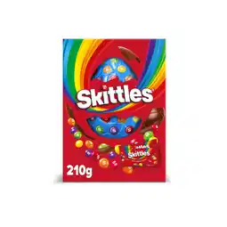 Asda Skittles Chewy Fruit Flavored Sweets, Milk Chocolate Large Easter Egg 210G offer