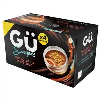 Asda GU Chocolate & Hazelnut Sundae (4 x 80g) 320g offer