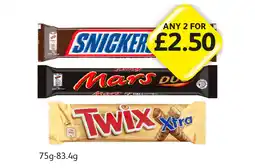 Londis Snickers Duo, Mars Duo, Twix Xtra offer