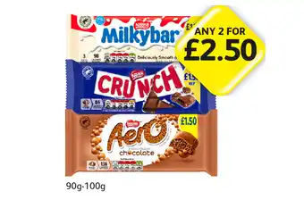 Londis Milkybar, Crunch, Aero Chocolate offer