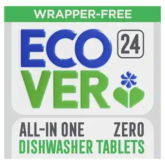 Sainsbury's Ecover All in One Zero Wrapper Free Dishwasher Tablets x24 0.42kg offer