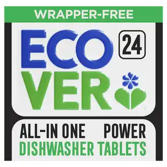 Sainsbury's Ecover Wrapper Free All in One Power Dishwasher Tablets x24 0.42kg offer