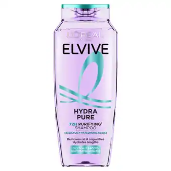 Sainsbury's L’Oréal Paris Elvive Hydra Pure 72H Purifying Shampoo for Oily Scalp & Dehydrated Lengths 400ml offer