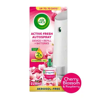 Sainsbury's Air Wick Cherry Blossom & Raspberry Aerosol Free Automatic Spray Kit Lasts Upto 70 Days offer