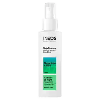 Sainsbury's Ineos Skin Science Geranium + Mint Antiperspirant Deo Mist 200ml offer