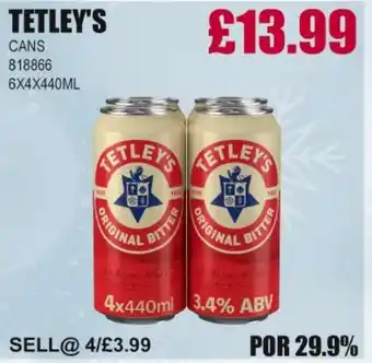Bestway TETLEY'S Cans offer
