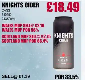 Bestway KNIGHTS CIDER Cans offer