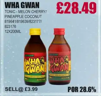 Bestway WHAGWAN Tonic-melon cherry/ pineapple coconut offer