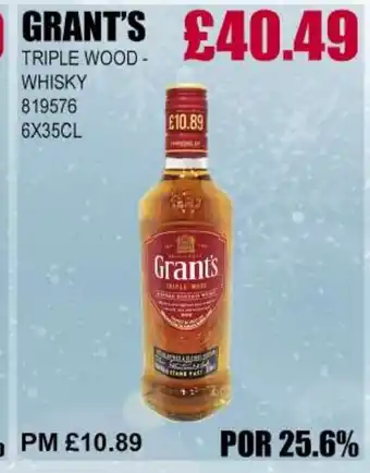 Bestway GRANTS Triple wood- whisky offer