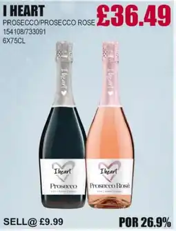 Bestway I HEART Prosecco/prosecco rose offer