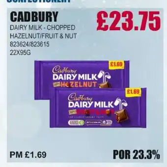 Bestway CADBURY Dairy milk-chopped hazelnut/fruit & nut offer