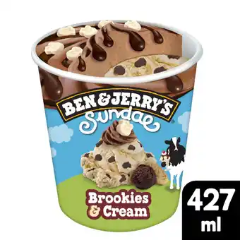 Asda Ben & Jerry's Sundae Ice Cream Tub Brookies & Cream 427 ML offer