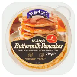 Iceland Ma Raeburn's USA Style Buttermilk Pancakes 240g offer