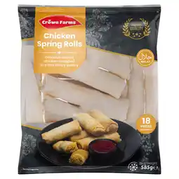 Iceland Crown Farms Chicken Spring Rolls 585g offer