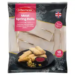 Iceland Crown Farms Meat Spring Rolls 585g offer