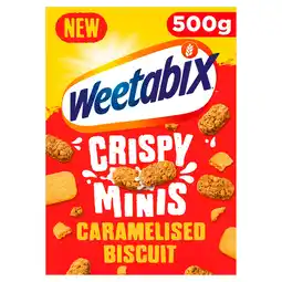 Iceland Weetabix Crispy Minis Caramelised Biscuit 500g offer