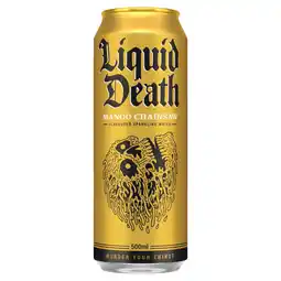 Iceland Liquid Death Mango Chainsaw Flavoured Sparkling Water 500ml offer