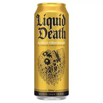 Iceland Liquid Death Mango Chainsaw Flavoured Sparkling Water 500ml offer