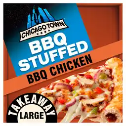 Iceland Chicago Town Takeaway Stuffed Crust BBQ Chicken with BBQ Sauce Filled Crust 668g offer