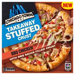 Iceland Chicago Town Takeaway Stuffed Crust BBQ Chicken with BBQ Sauce Filled Crust 668g offer