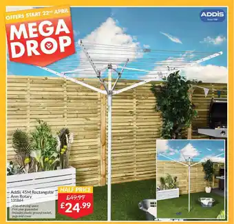 The Range Addis 45m Rectangular Arm Rotary offer