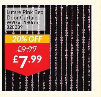 The Range Lustre Pink Bed Door Curtain offer