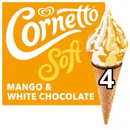 Morrisons Cornetto Soft Ice Cream Cones Mango & White Chocolate offer