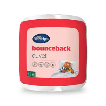 Asda Silentnight Silentnight Bounceback 10.5 Tog Duvet offer