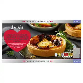 Morrisons (VMD) Morrisons The Best Valentine's 2 Goats Cheese & Onion Chutney Tarts offer