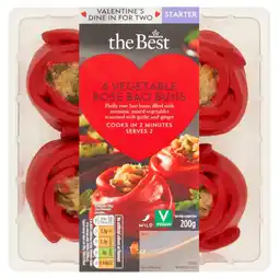 Morrisons (VMD) Morrisons The Best Valentine's 4 Vegetable Rose Bao Buns offer