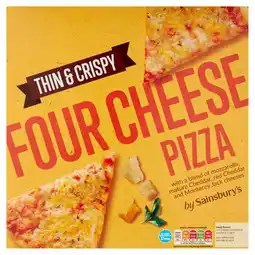 Sainsbury's Sainsbury's Thin & Crispy Four Cheese Pizza 354g offer