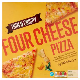 Sainsbury's Sainsbury's Thin & Crispy Four Cheese Pizza 354g offer