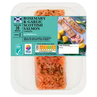 Sainsbury's Sainsbury's Ready to Cook Rosemary & Garlic Scottish Salmon 220g offer