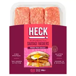 Sainsbury's Heck! 97% Smoky Pork Gluten Free Sausage Rashers x6 300g offer