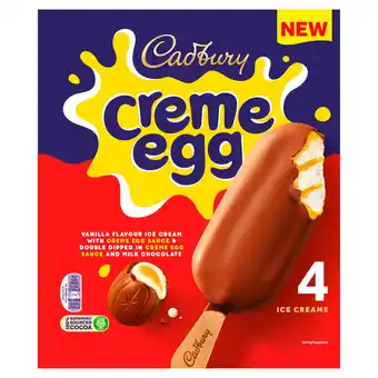 Sainsbury's Cadbury Creme Egg Ice Creams 4x90ml offer