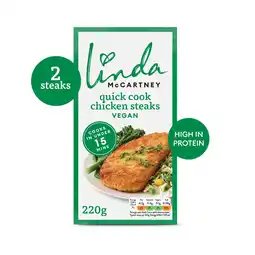 Sainsbury's Linda McCartney's Vegetarian Quick Cook Chicken Steaks x2 220g offer