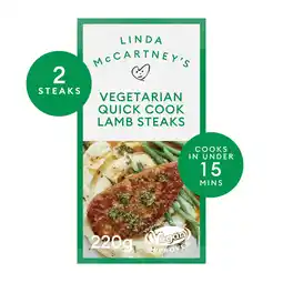 Sainsbury's Linda McCartney's Vegetarian Quick Cook Lamb Steaks x2 220g offer