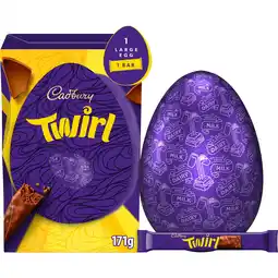 Iceland Cadbury Twirl Chocolate Easter Egg, 198g offer