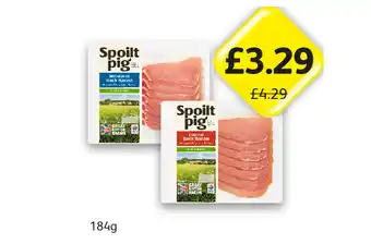 Londis Spoilt Pig Back Bacon Unsmoked, Smoked offer